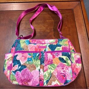 Vera Bradley Plenty of Pockets Crossbody Bag Purse Superbloom Floral Quilted New